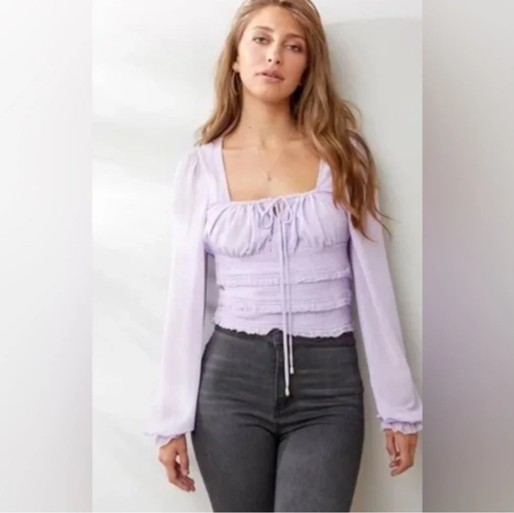 FREE PEOPLE SOLID LOLITA TOP PURPLE SZ XS